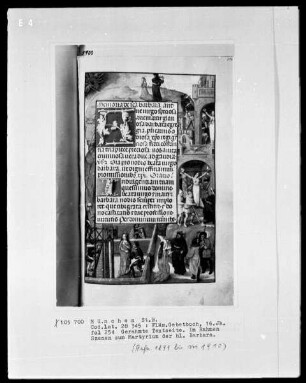 Flämisches Gebetbuch — Szenen zum Martyrium der heiligen Barbara, Folio 254recto