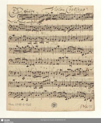 Violone Continuo. [= b]