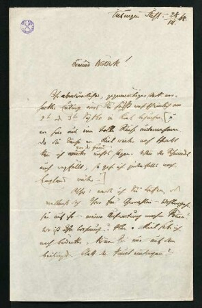 Brief vom 28. Juli 1868
