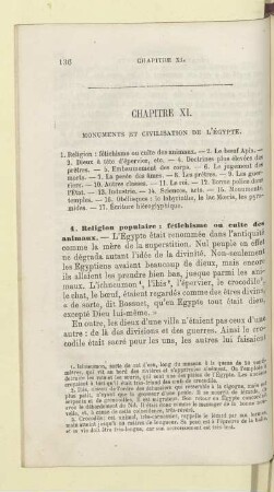 Chapitre XI. Monuments et civilisation de l'Égypte