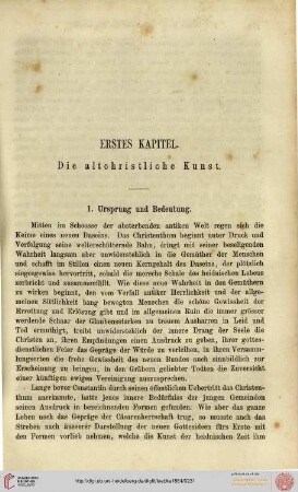 I. Die altchristliche Kunst
