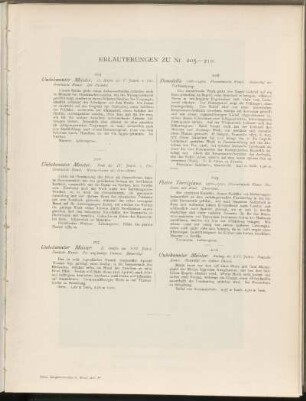 Erläuterungen zu Nr. 205 - 210: