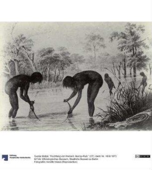 "Fischfang von Weibern. Murray-Fluß." (OT)