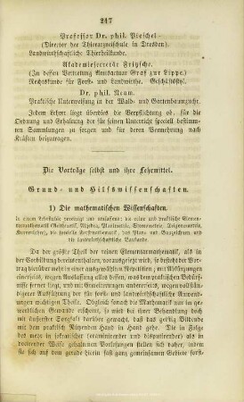 VII.4.1. Die mathematischen Wissenschaften