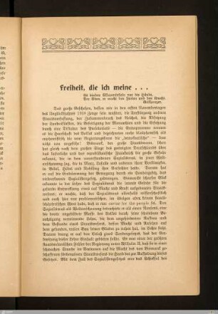 Freiheit, die ich meine ...