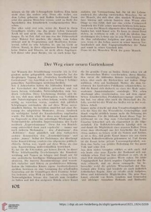Der Weg einer neuen Gartenkunst
