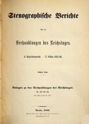 Verhandlungen des Reichstages. Stenographische Berichte. 91. 1885/86