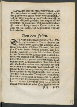 Von den Festen.