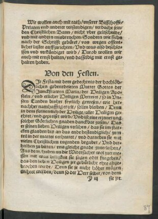 Von den Festen.
