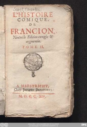 Tome II.: La vraie histoire comique de Francion