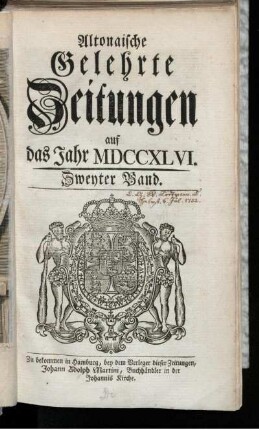 2: Altonaische gelehrte Zeitungen
