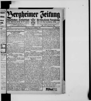 Bergheimer Zeitung. 1905-1943