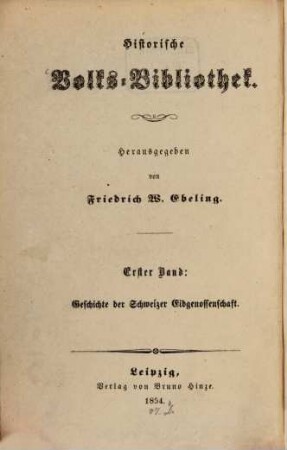 Geschichte der Schweizer Eidgenossenschaft