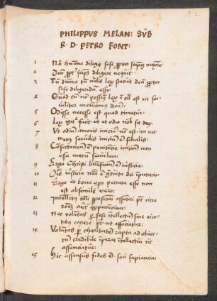Baccalaureatsthesen, vom 9. September 1519