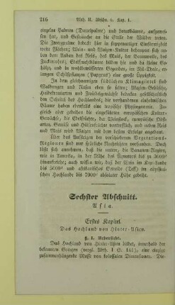 Sechster Abschnitt. Asia