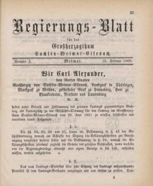 Nr. 2 : 15. Februar 1869