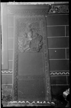 Kenzingen Sankt Laurentius Kirche Taufkapelle Epitaph Anna Maria Spiesin (gestorben 1689)
