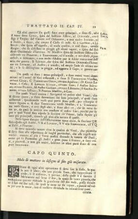 Capo 5. Modo di mettere in disegno il sito già misurate.