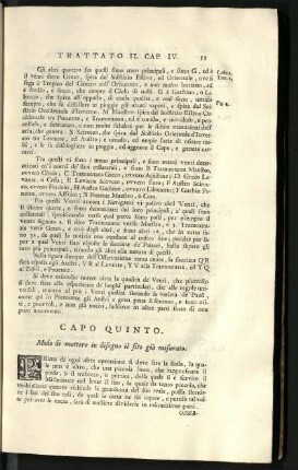 Capo 5. Modo di mettere in disegno il sito già misurate.