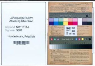 Entnazifizierung Friedrich Hundertmark , geb. 03.05.1905 (Kohlenhaendler)
