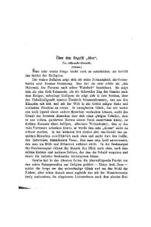 Über den Begriff "Idee" : (Schluss)