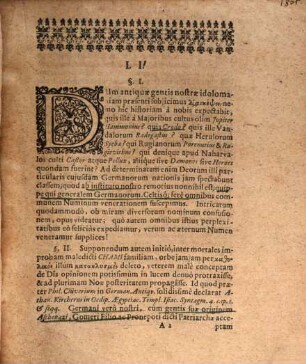 De Germanorum antiquorum idololatria : ad loca quaedam Taciti