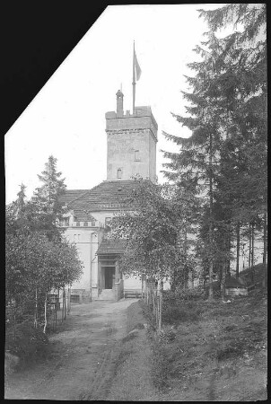 Aue. König - Friedrich - August - Warte (heute Parkwarte) auf dem Heidelsberg