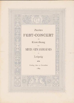 Einladung Zweites Festkonzert Gewandhausorchester Leipzig: Text und Ornamentik