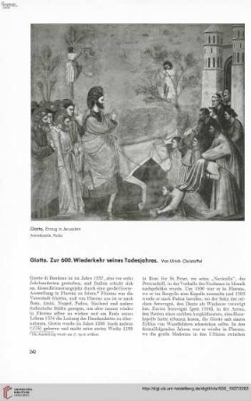 52: Giotto : zur 600. Wiederkehr seines Todesjahres