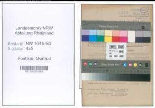 Entnazifizierung Gertrud Poettker , geb. 16.05.1891 (Lehrerin)