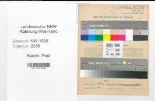 Entnazifizierung Paul Kuehn , geb. 16.07.1904 (Kaufmann)