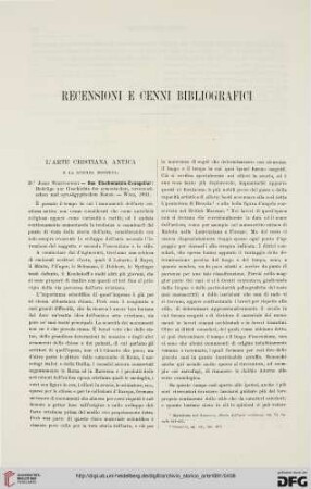 Recensioni e cenni bibliografici