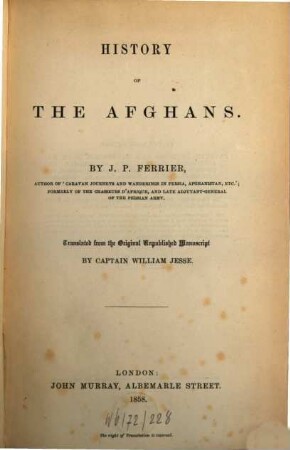 History of the Afghans