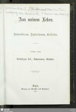 7: Reiseskizzen XII., Aphorismen, Gedichte