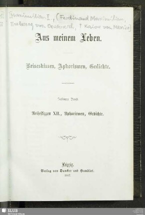 7: Reiseskizzen XII., Aphorismen, Gedichte