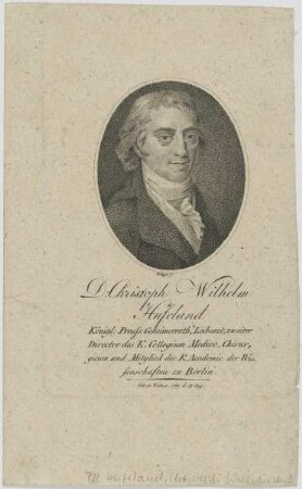 Bildnis des Christoph Wilhelm Hufeland