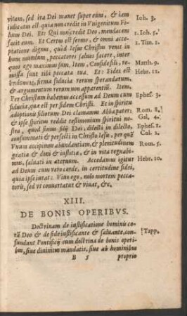 XIII. De Bonis Operibus.