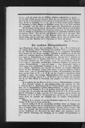 Die deutschen Bibelgesellschaften