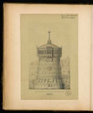 Wasserturm Monatskonkurrenz Dezember 1875: Ansicht; Maßstabsleiste