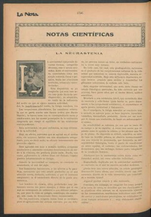 Notas científicas : La neurastenia