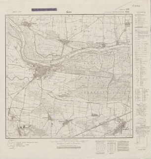 4138 (alte Nr.: 2313) Aken, Meßtischblatt (4cm - Karte)