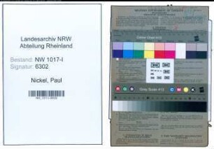 Entnazifizierung Paul Nickel , geb. 18.03.1911 (Kaufmaennischer Angestellter)