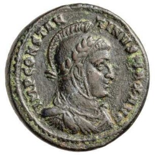 Münze, Follis, Aes 3, 318 - 319 n. Chr.