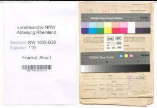 Entnazifizierung Albert Frenkel , geb. 24.09.1899 (Zimmermeister)