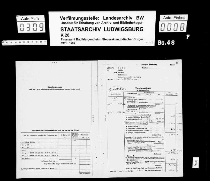 Katz, Sally; Religionslehrer i. R. *20.07.1864 Zugshagen Katz, Hedwig geb. Goldschmidt Wohnort: Edelfingen, bis 1932 Babenhausen/Kr. Dieburg
