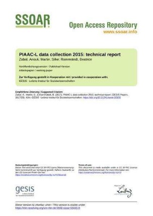 PIAAC-L data collection 2015: technical report