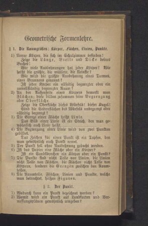 Geometrische Formenlehre.
