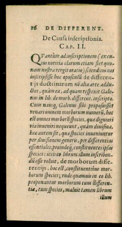 De Causa inscriptionis. Cap. II.