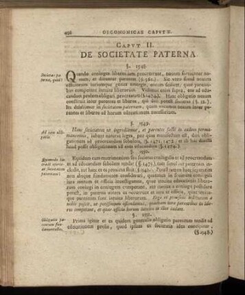 Caput II. De Societate Paterna