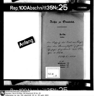 Anspruch des Carl von Langen an die Armenstiftung seines Vorfahren Engelbert von Langen von 1504